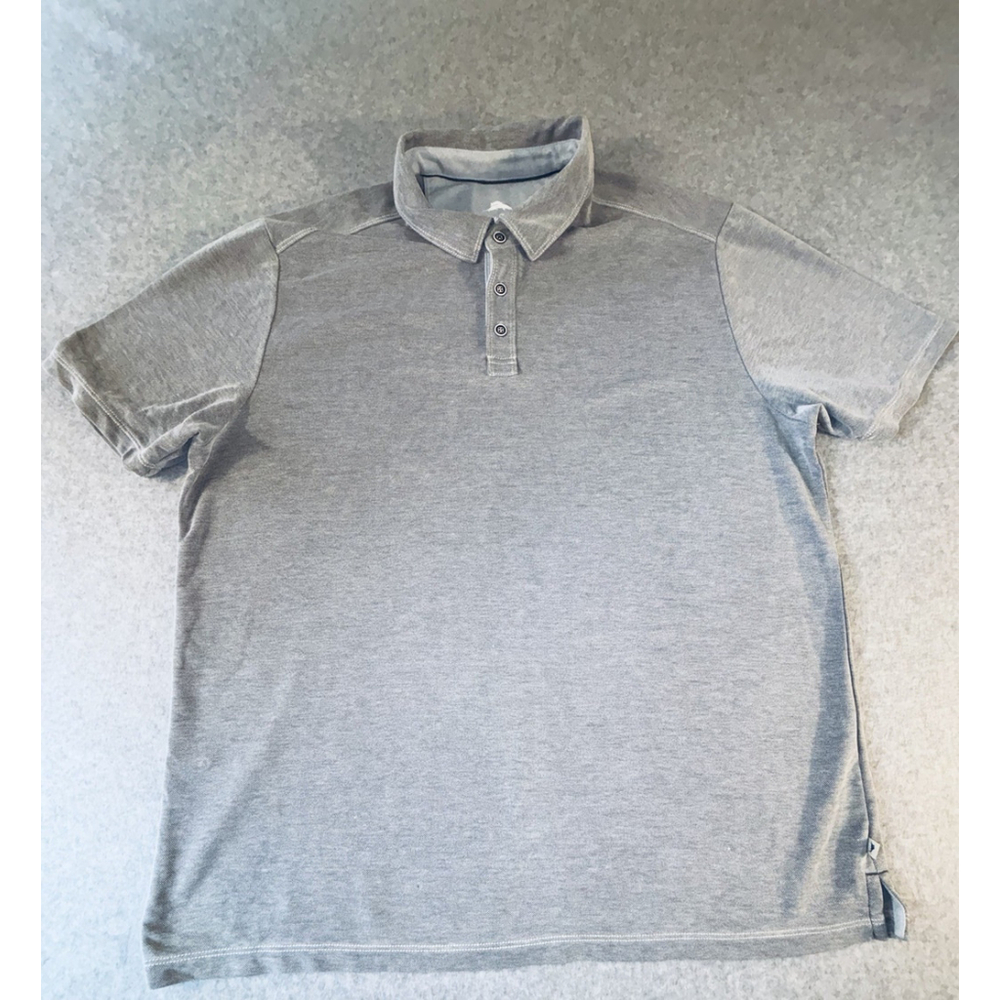 Tommy Bahama XL Gray Tencel Blend Polo Shirt Performance Golf